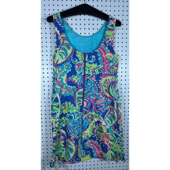 Lilly Pulitzer Delia Shift Dress Toucan Play Cotton Colorful Floral Bows size 8 - Picture 5 of 7